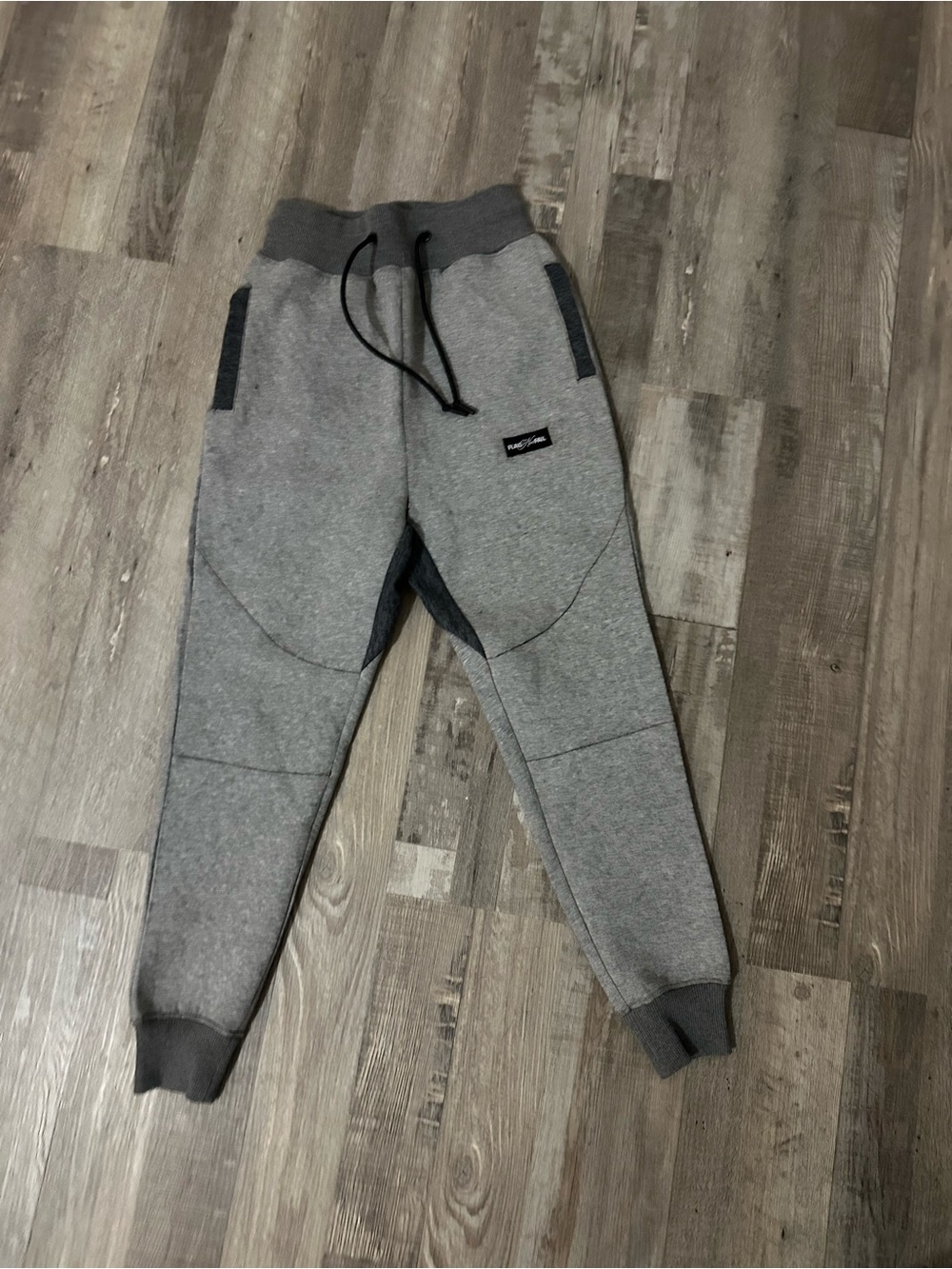 flag nor fail Heather Gray Sweatshirt with Dark Gray Trim